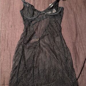 Victoria’s secret Black Fishnet Slip Dress-small